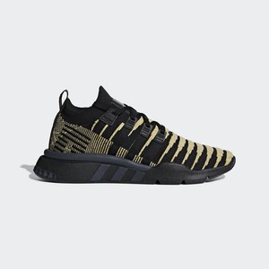 Adidas eqt support mid adv outlet primeknit black carbon solar yellow